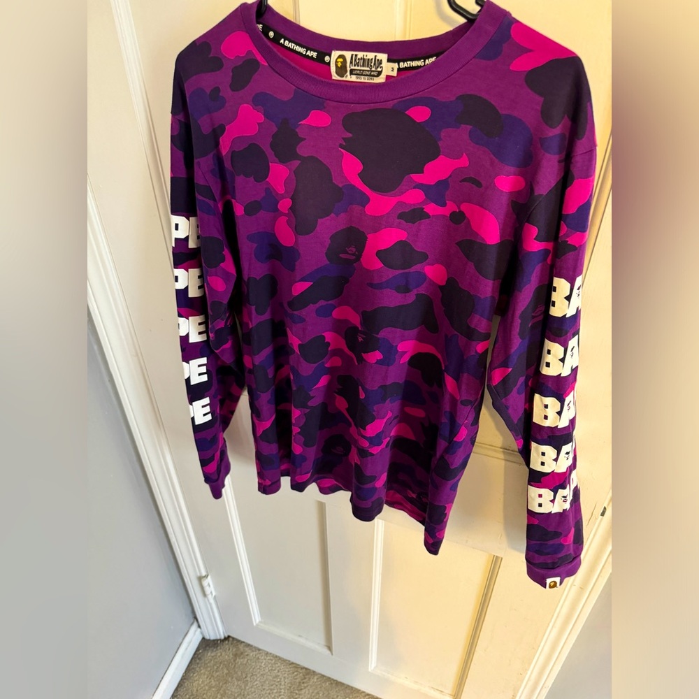 Bape Ling Sleeve Purple Camo
